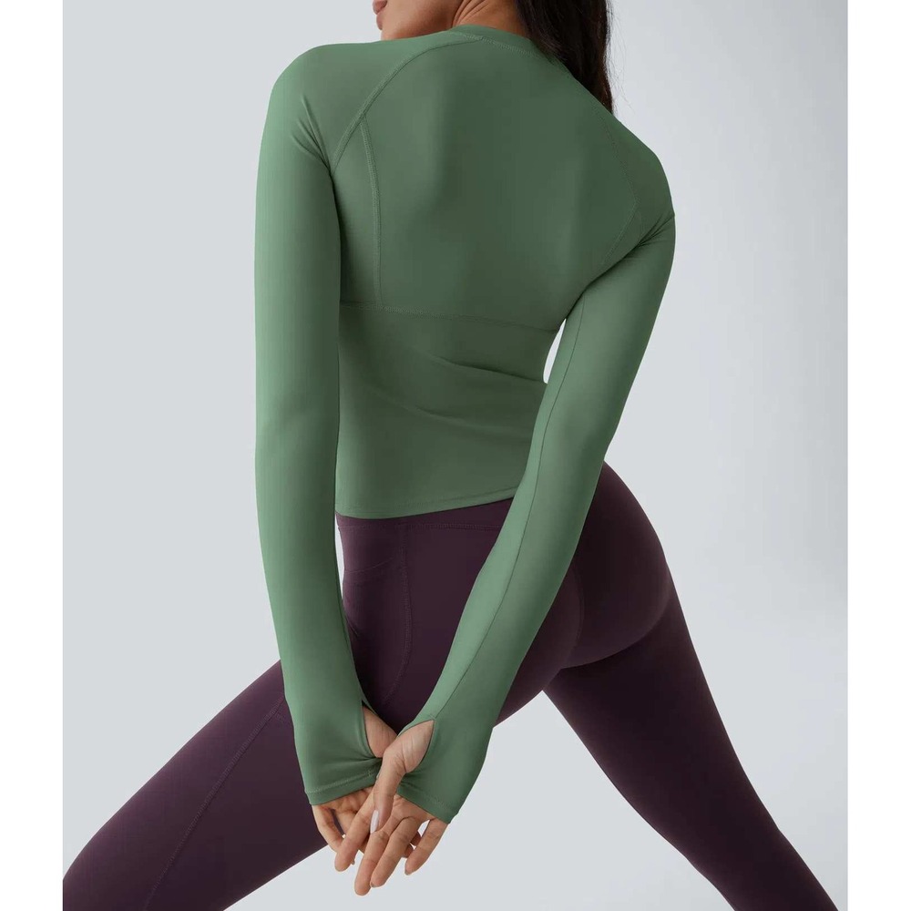Halara Long Sleeve Yoga Top Thumb Hole Athletic Activewear Top Size Large
